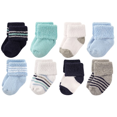 Terry Sock 8pk  0-6M