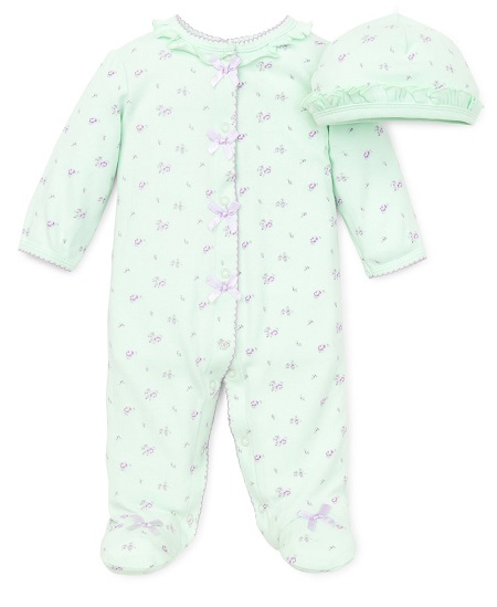 PETITE ROSES FOOTIE/HAT