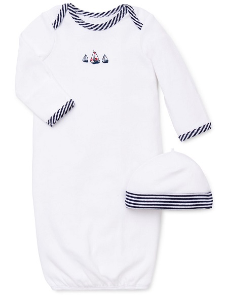 Sailboats Gown/Hat 0-3M