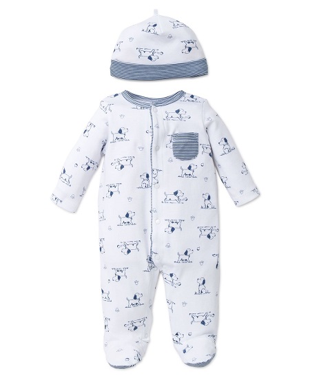 Puppy Toile Footie-Hat