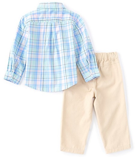 Plaid Woven Pant Set