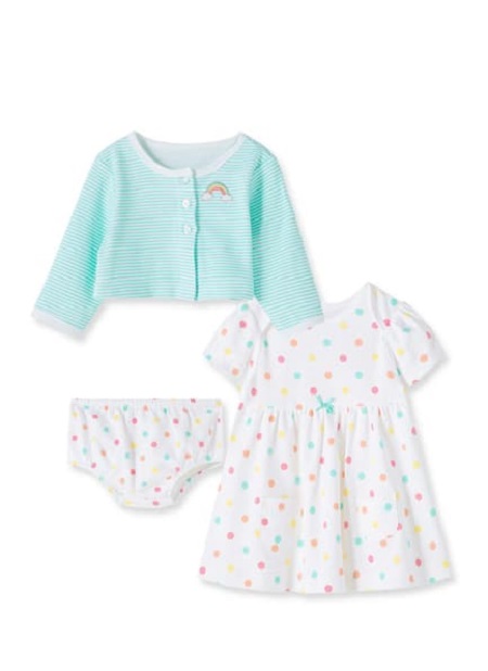 MultiDot 3pc Dress Cardigan