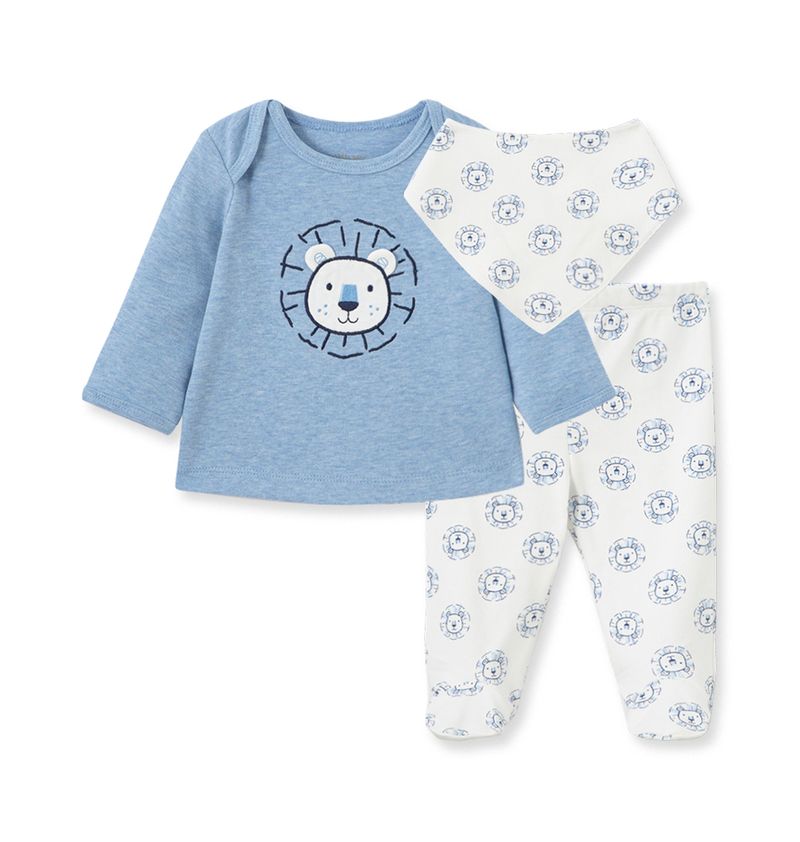 LITTLE ME LION BIB SET