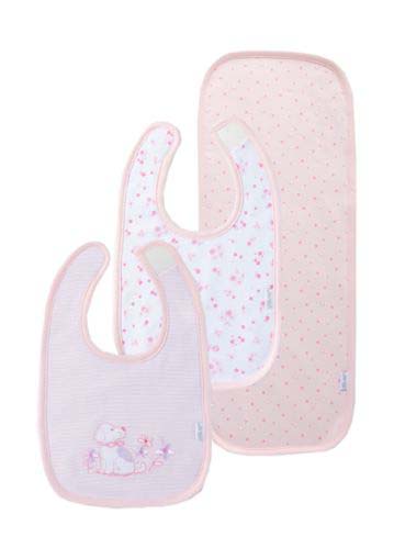 DOGGY LOVE BIB N BURP SET ORG