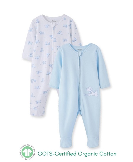 DOGGY RUN 2PK FOOTIE ORGANIC