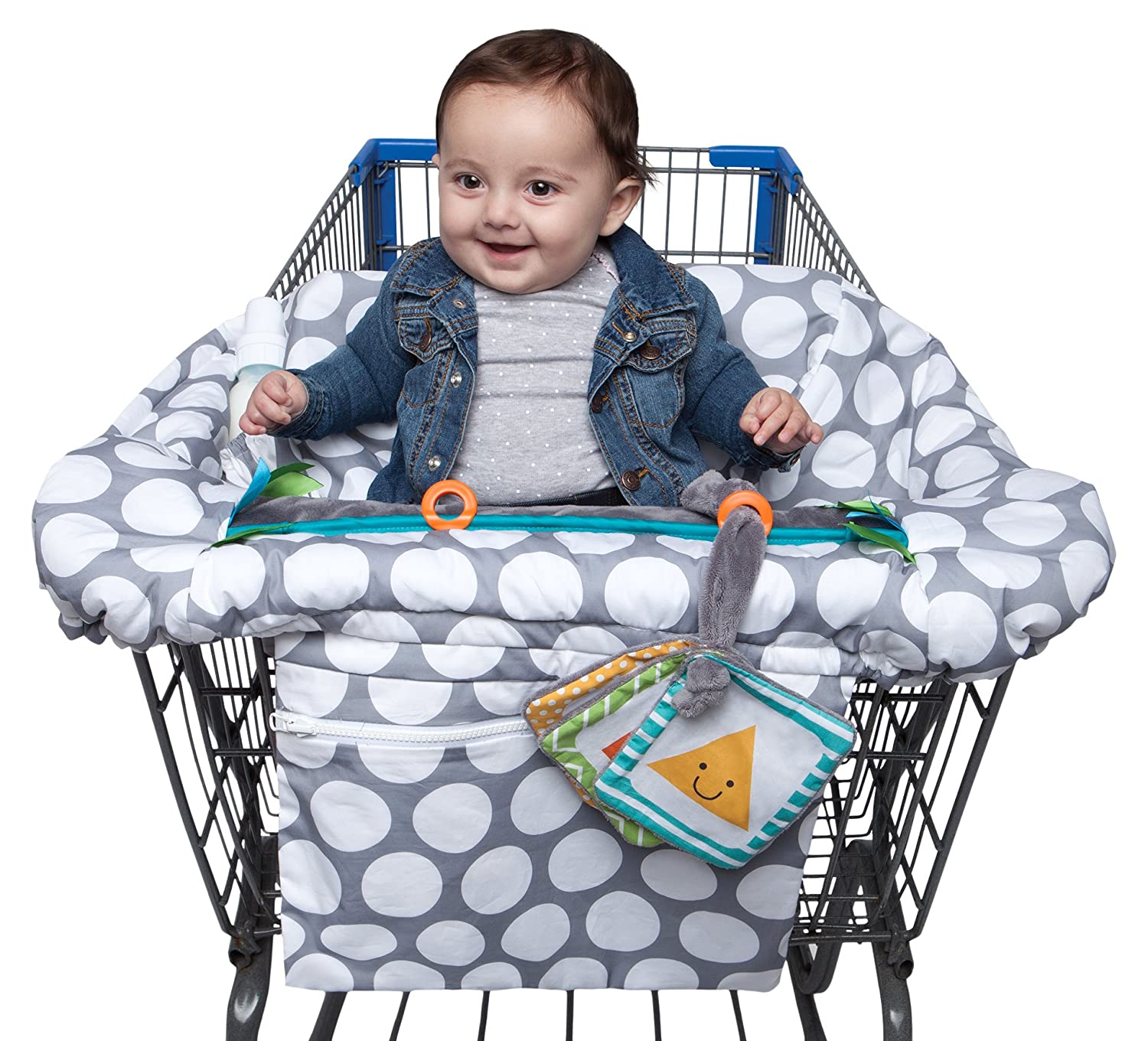 Boppy Gray Dots Shopping Liner