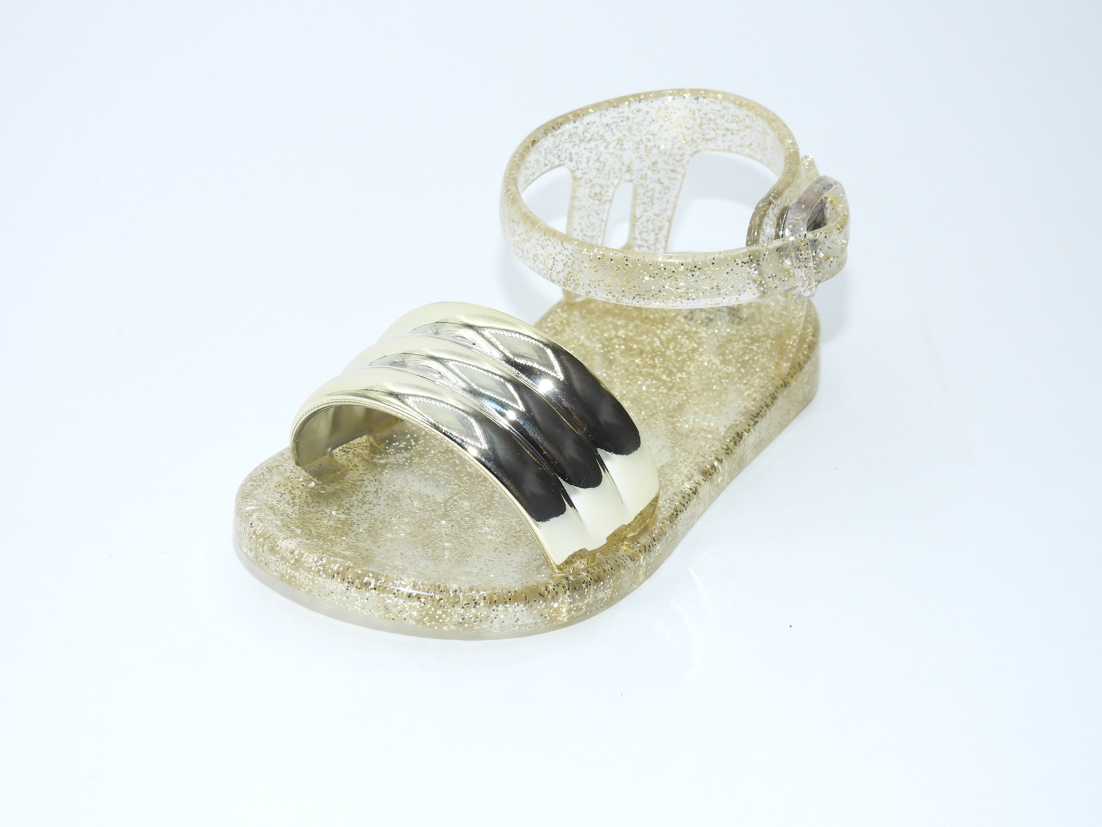 CHAMPAGNE GOLD JELLY SANDAL