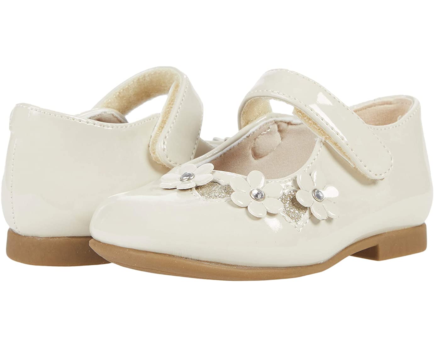 LIL ROSE BONE PATENT SHOE