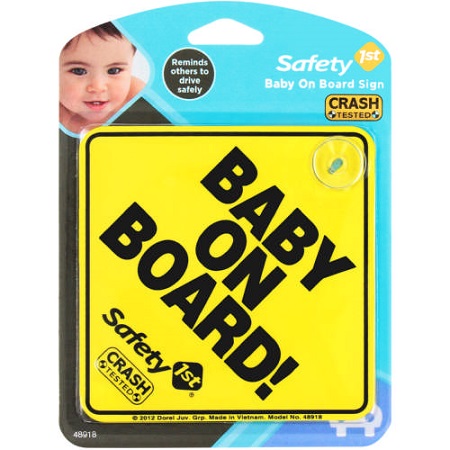 Safety 1st Baby On Board Sign