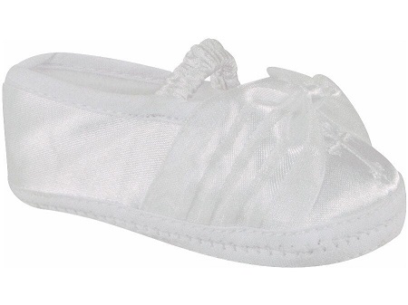 White Satin Shoe w/cross