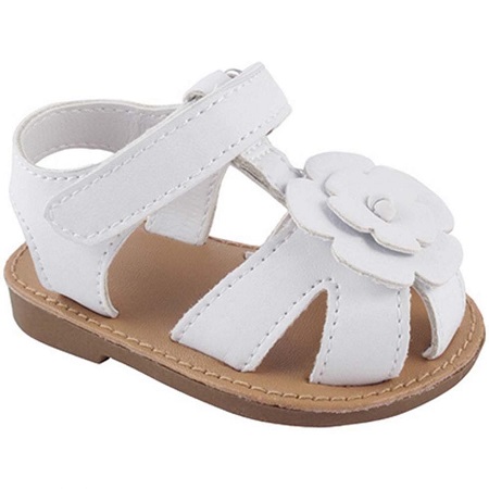 WHITE T-STRAP SANDAL