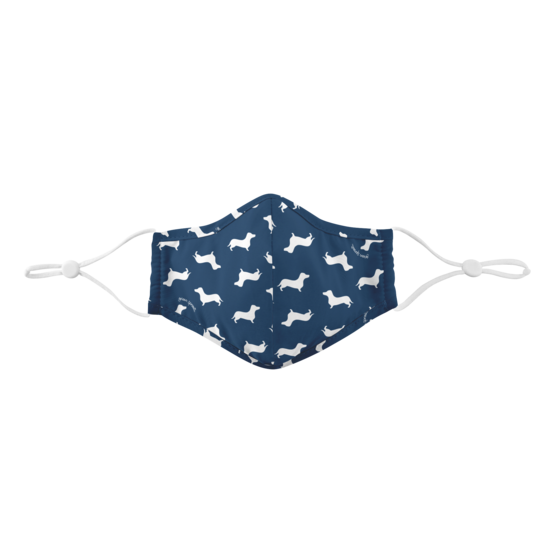 REUSABLE MASK NAVY DOG SM