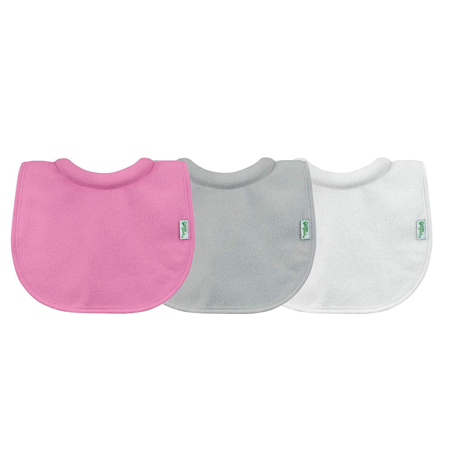 Milk Catcher Bibs 3pk Pnk 0-6m