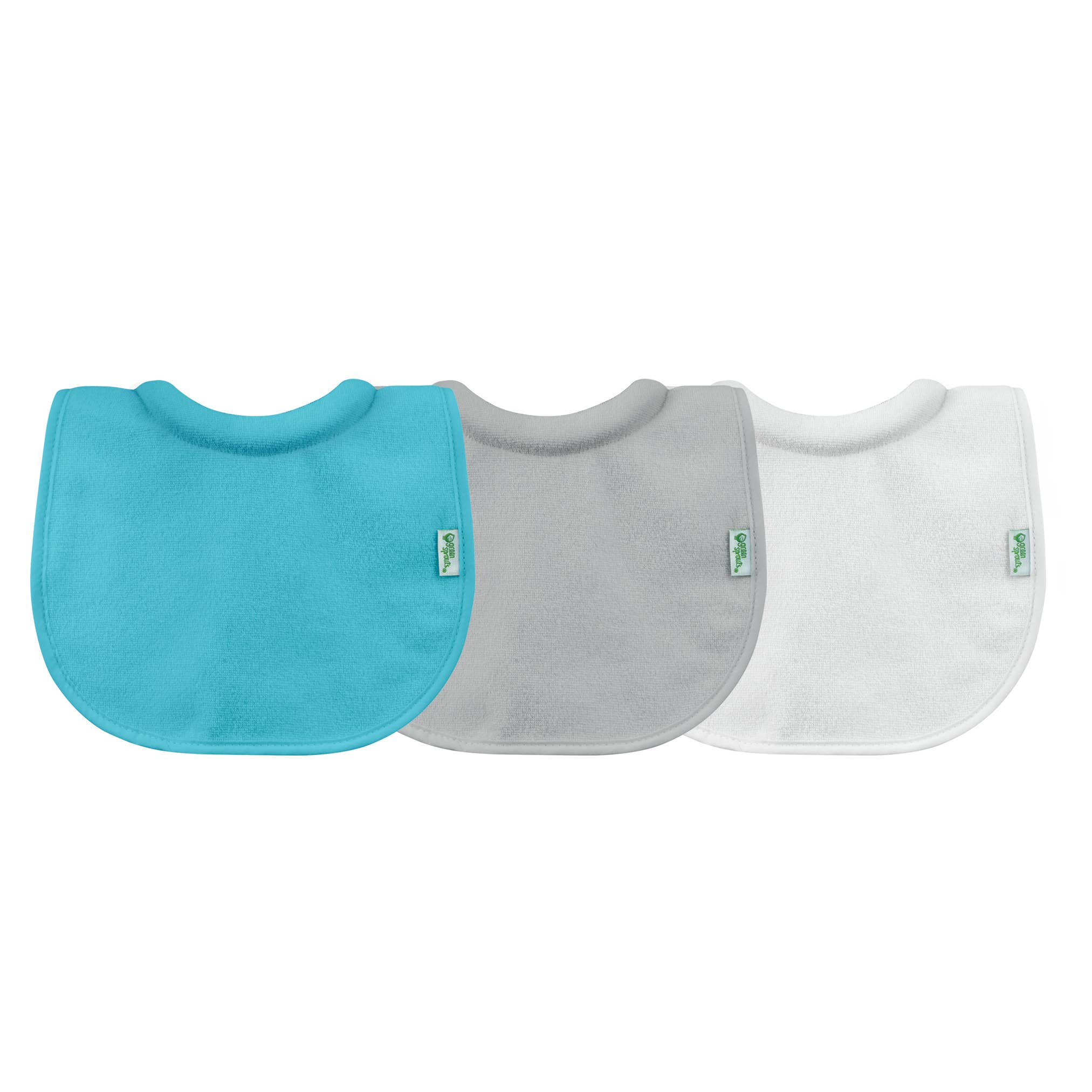 Milk Catcher Bib Aqua 3pk 0-6m