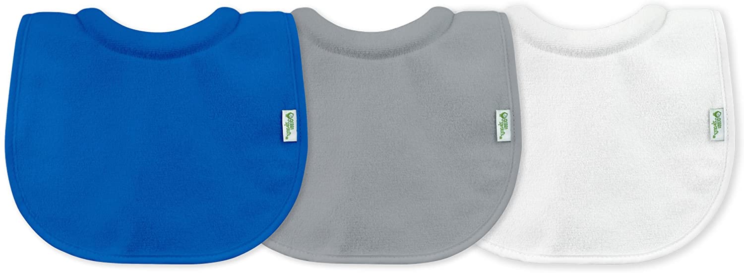 Milk Catcher Bib 3pk Blue 0-6m