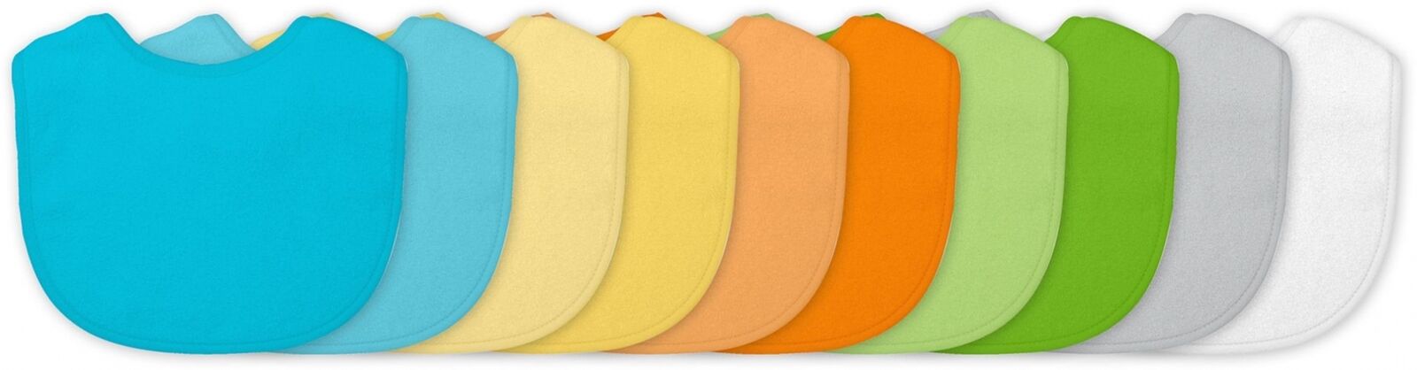 10PK Stay Dry Bibs Aqua 3-12m