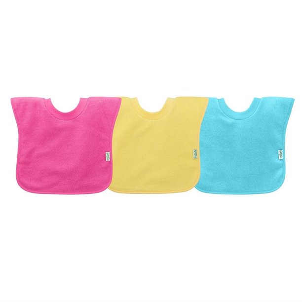 Pull Over 3pk Bibs Pnk 9-18m