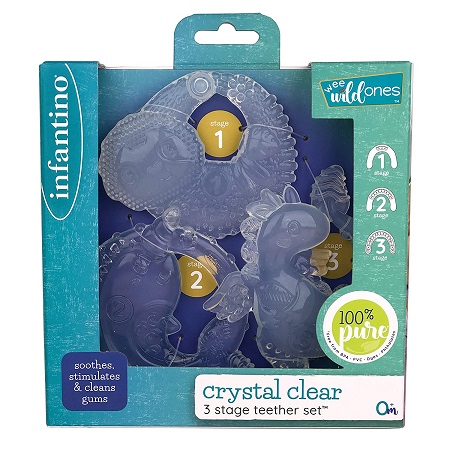 CLEAR 3 STAGE TEETHER SET