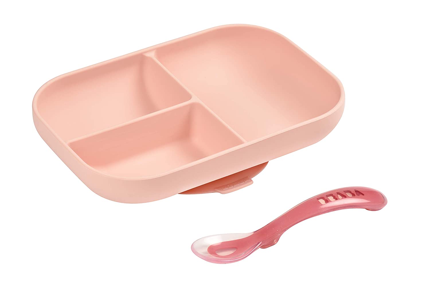 DIVIDED SILICONE PLATE PINK