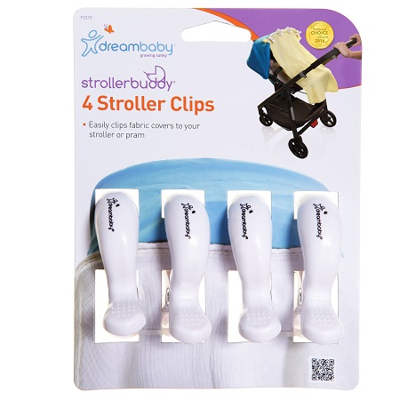 Stroller Clips White 4pk