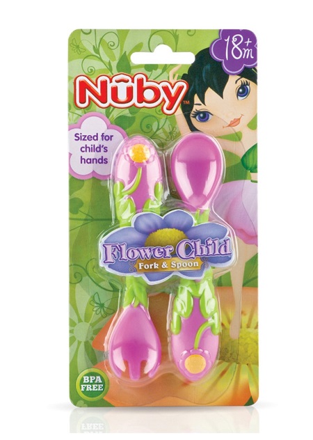 Nuby Flower Fork/ Spoon Set