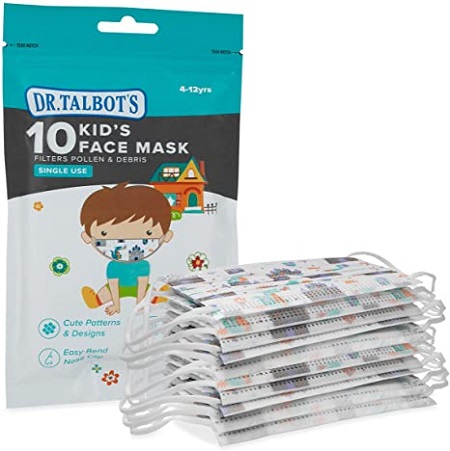 10PC BOY KID MASK 6-12YO