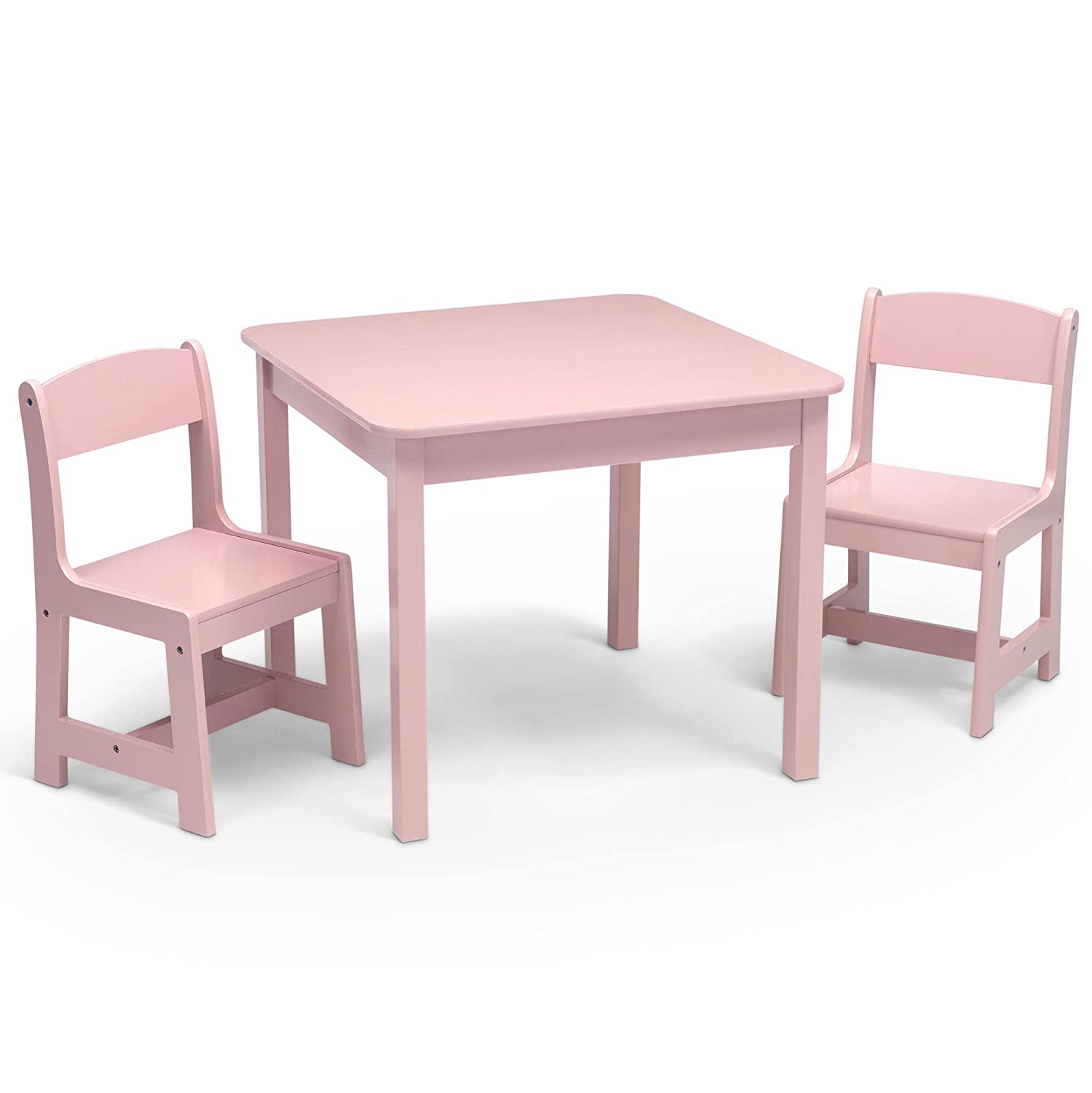2 Chairs & Table Set Dusty Rose