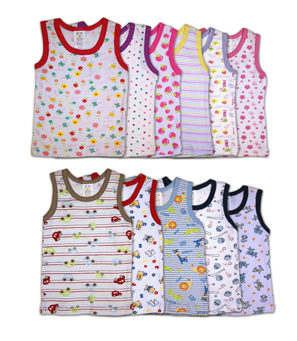 Sleeveless Layette Printed