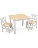 Natural/White Table and Chairs