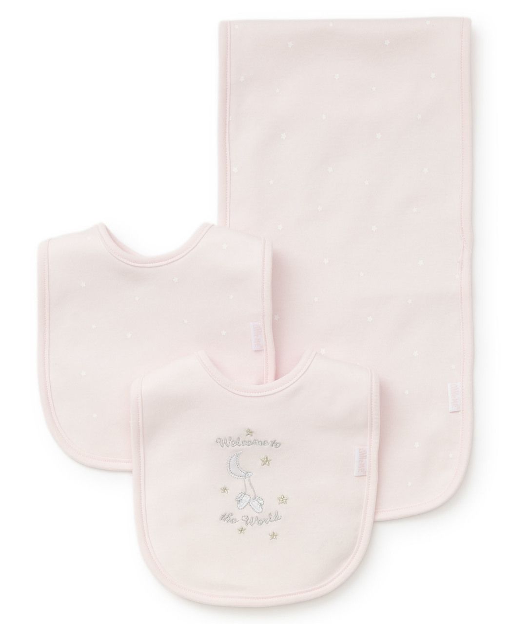 Girl Welcome World Bib/Burp