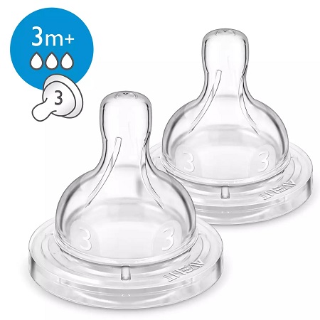 AVENT MEDIUM FLOW 3M+ NIPPLES