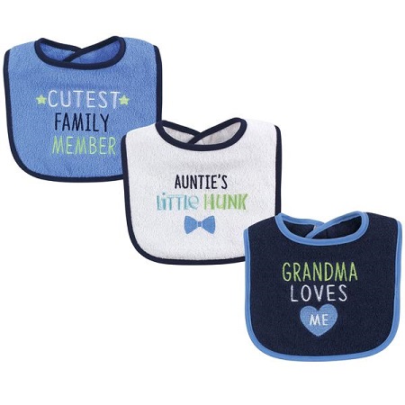 Drooler Bib 3pk  Boy Family