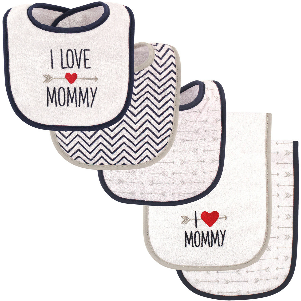 Bib & Burp Set 5Pc  Boy Mommy