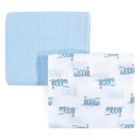 Muslin Blanket 2pk  Train