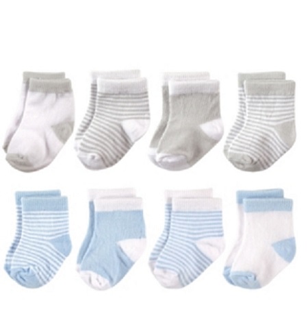 Basic Crew Sock 8pk 0-6M