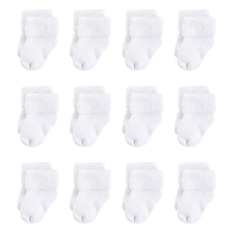 Organic Terry Sock 12pk  White