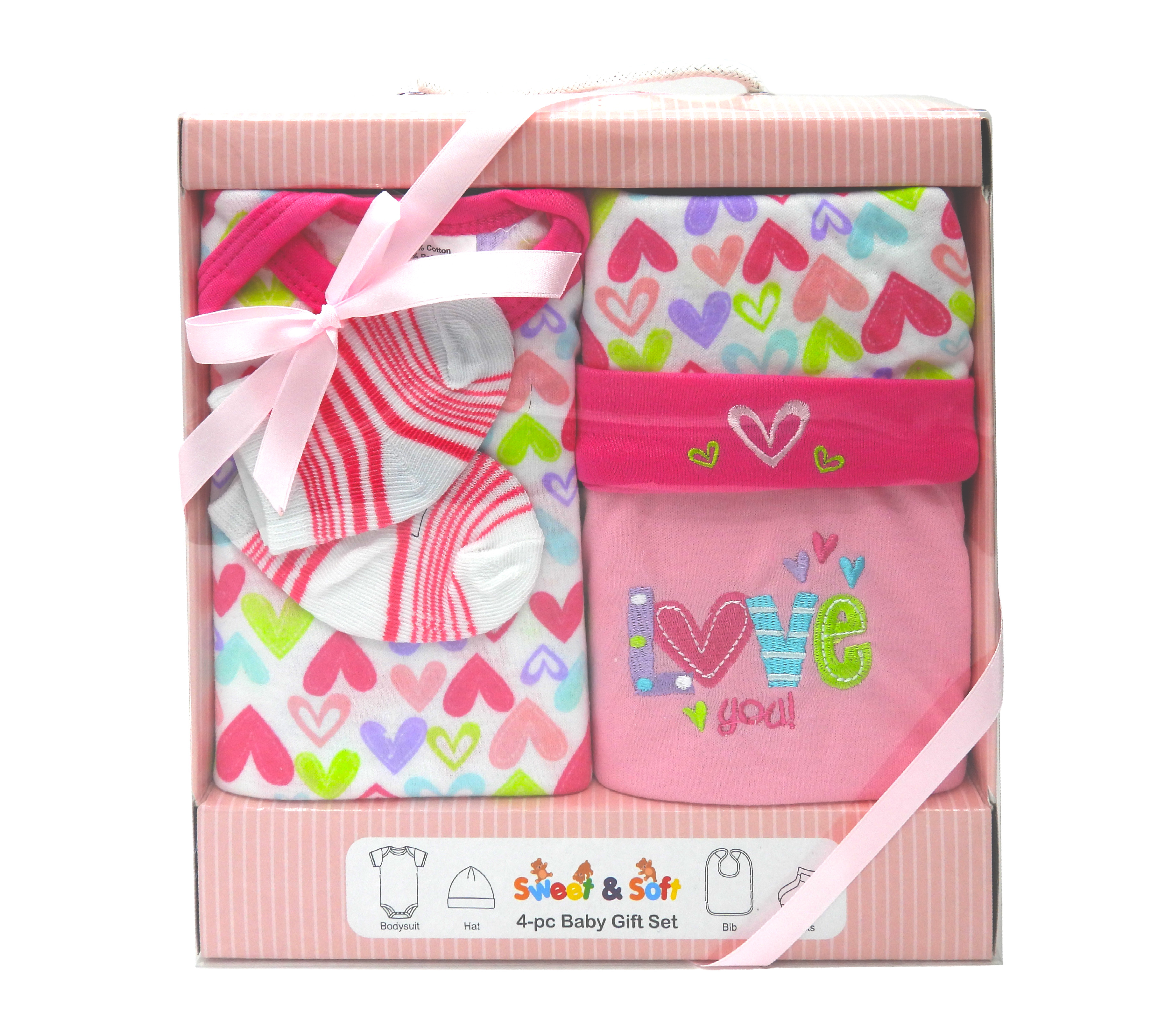 Sweet & Soft 4pc Gift Set Pink