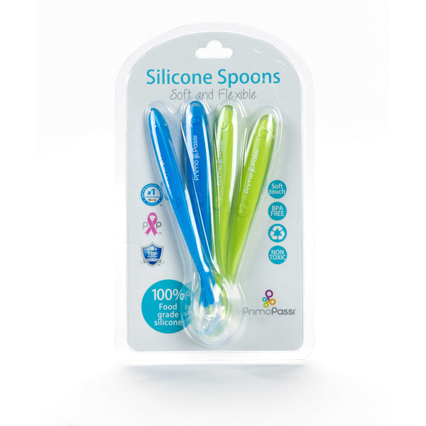 Silicone Spoon 4pk Blue/Green
