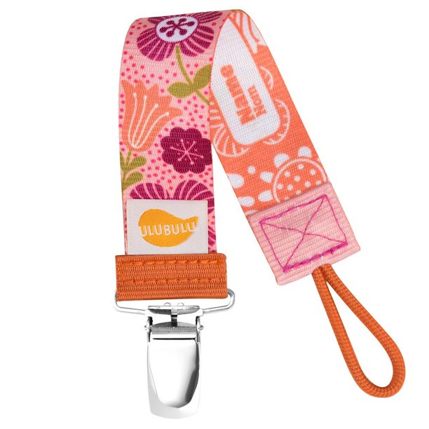 FLORAL MAUVE PACI CLIP
