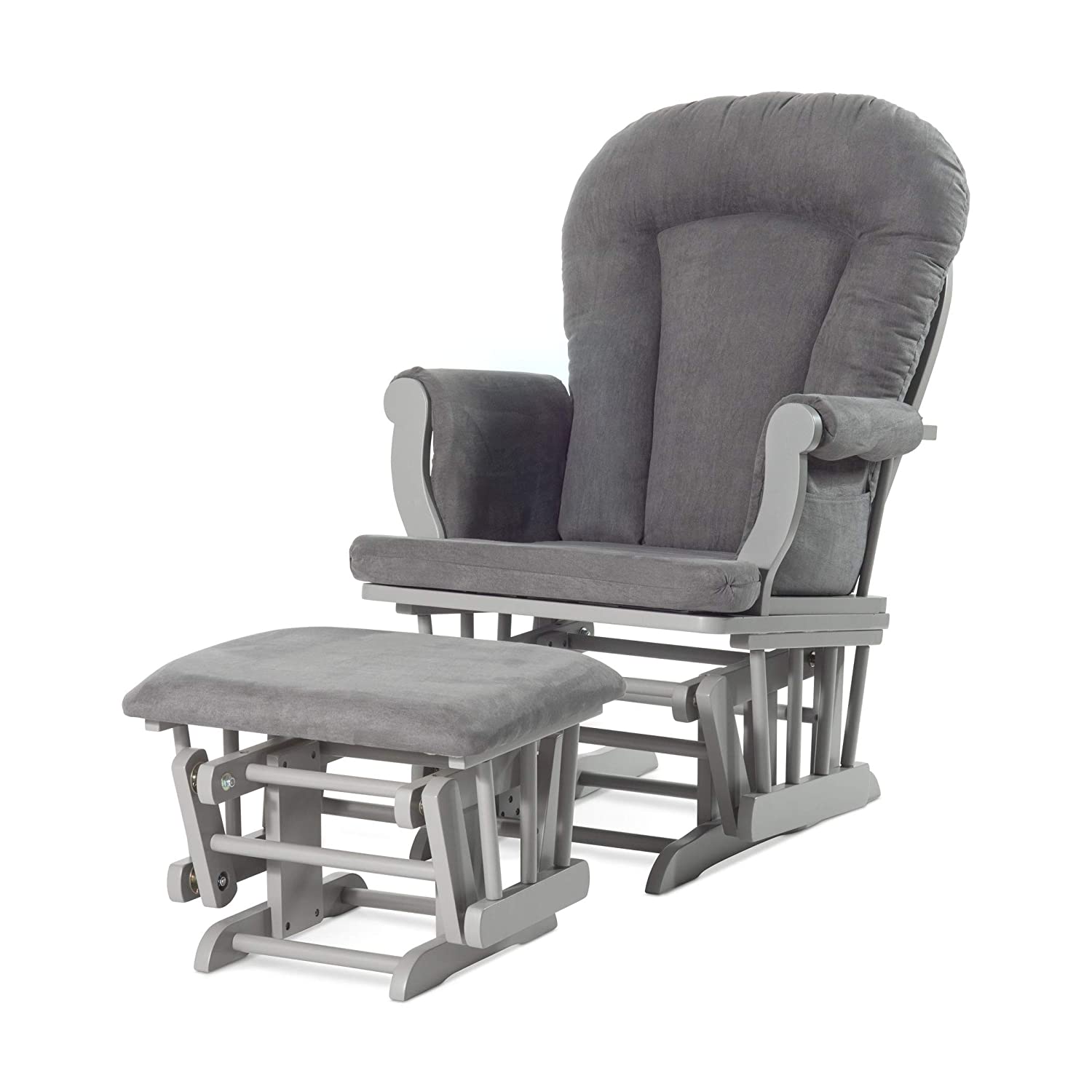 COZY GLIDER AND OTTOMAN GREY