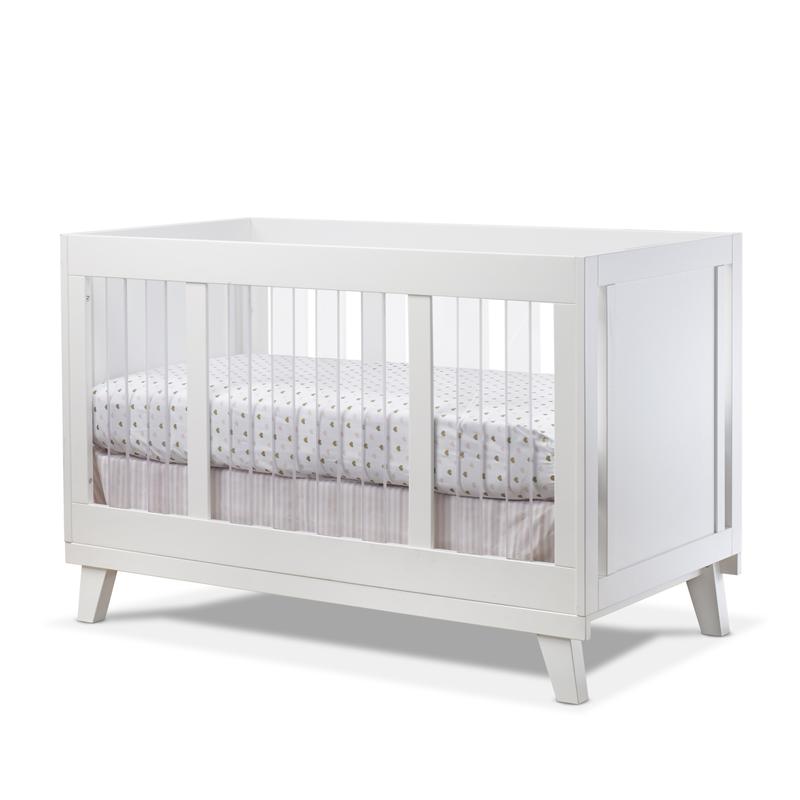 Uptown Panel Acrylic Crib-Wht