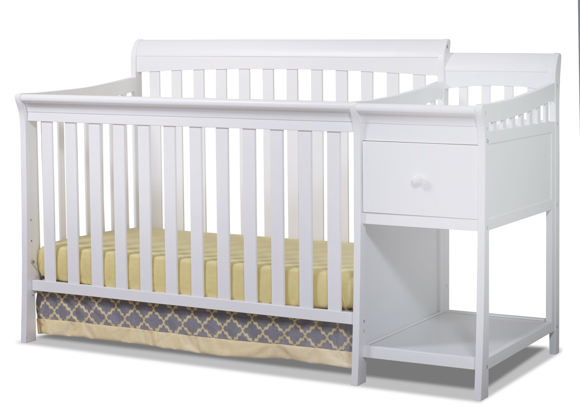Florence Crib n Changer White