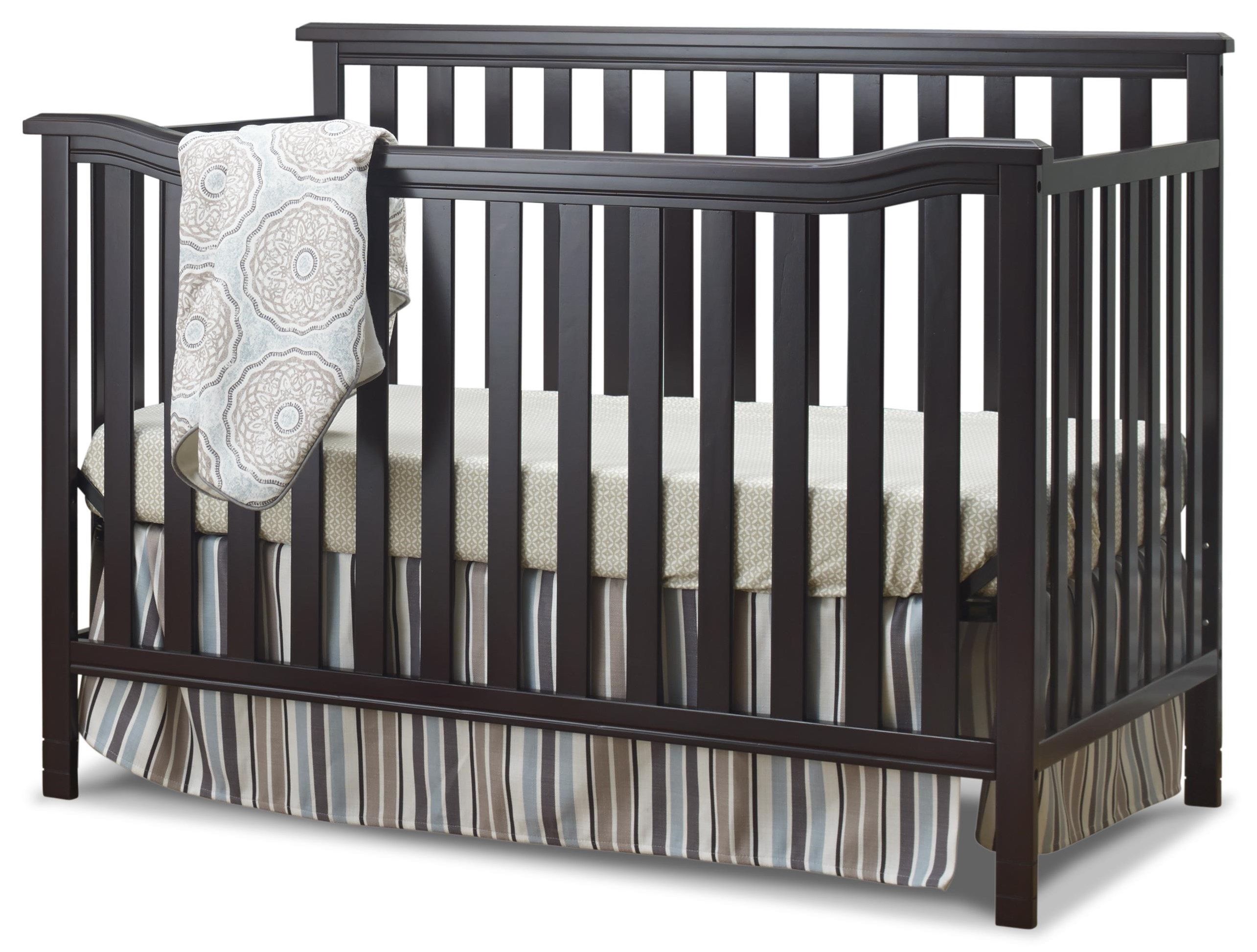 Berkley Flat Top Crib Espresso