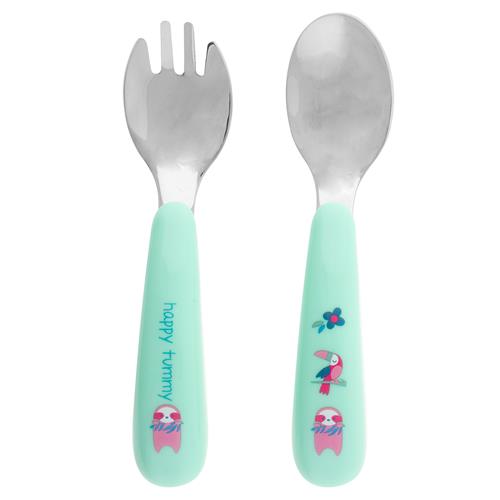 SS Spoon & Fork Set Sloth