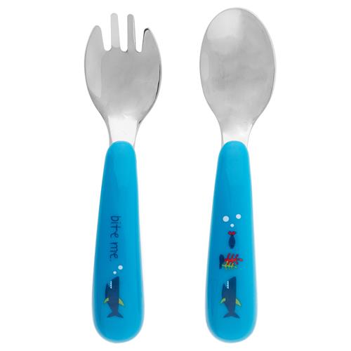 SS Spoon & Fork Set Shark