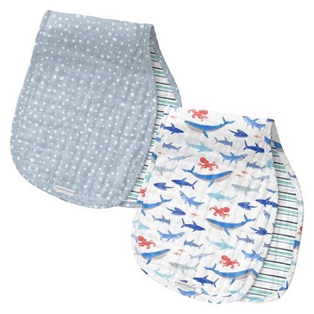 Muslin BurpCloths Shark