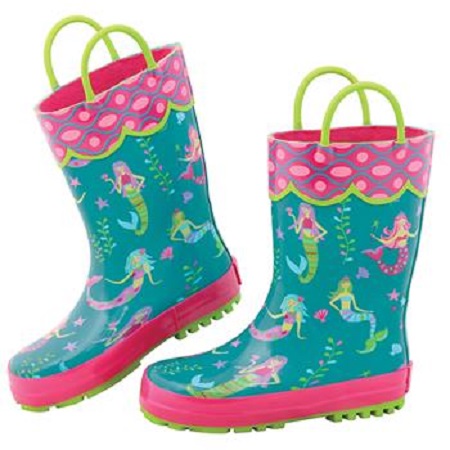 MERMAID RAINBOOTS SZ 9