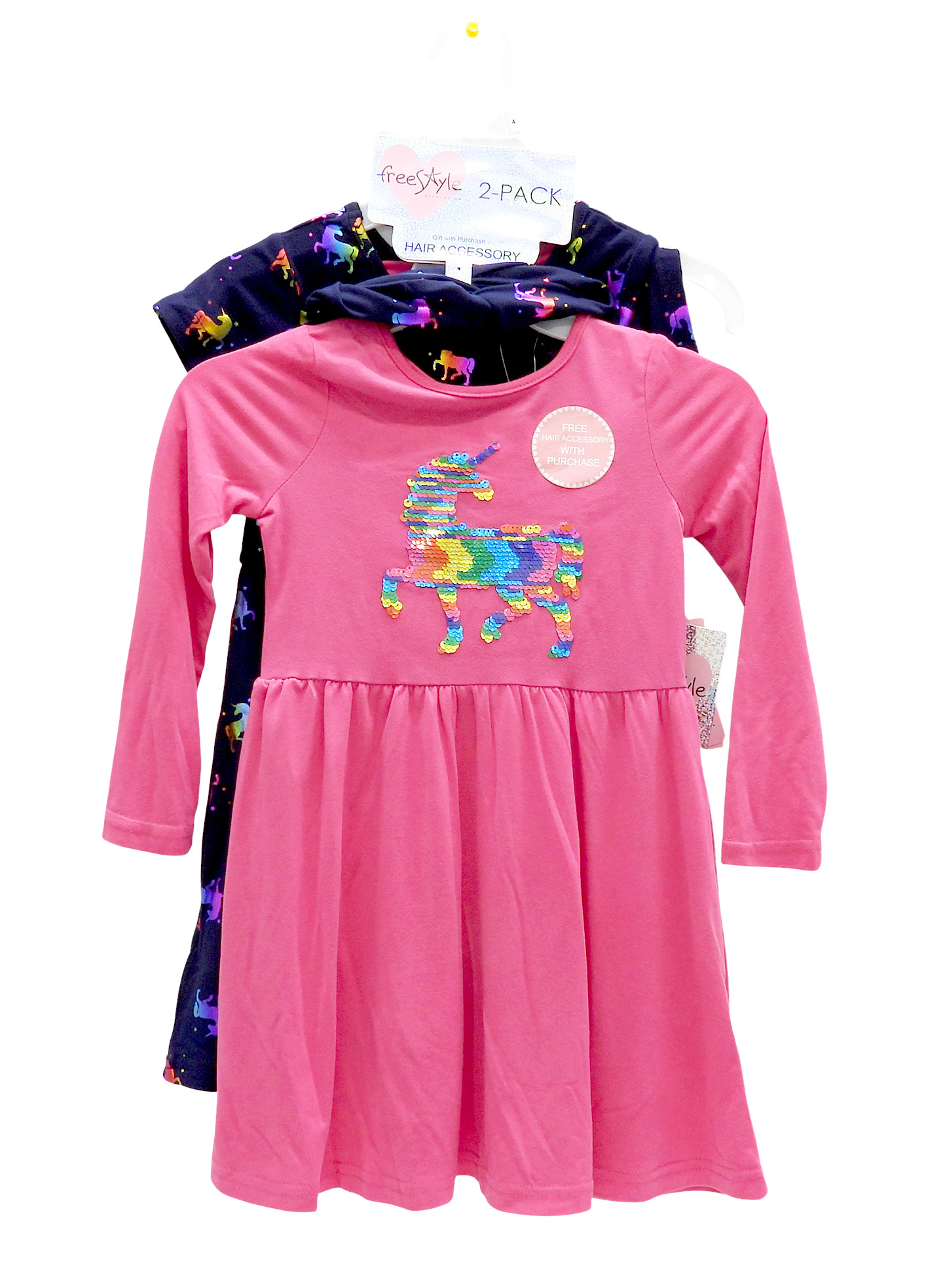 2PK UNICORN RAINBOW DRESSES