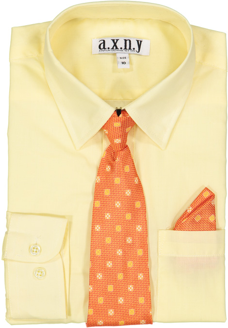 SHIRT W TIE YELLOW