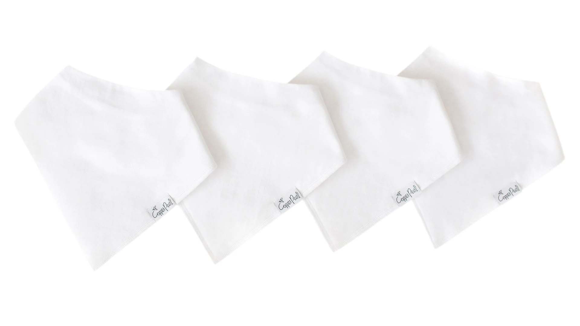 WHITE BASICS BANDANA BIB 4PK